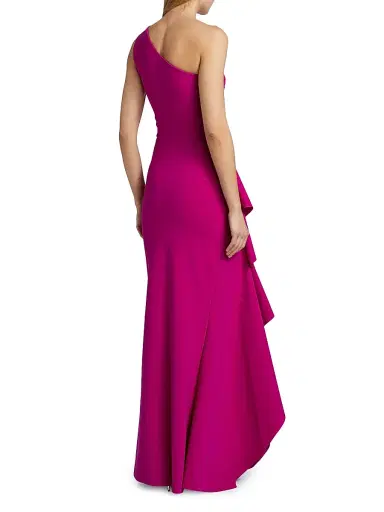 Chiara Boni La Petite Robe Women's Aziza Ruched One-Shoulder Gown | Thumbnail 5