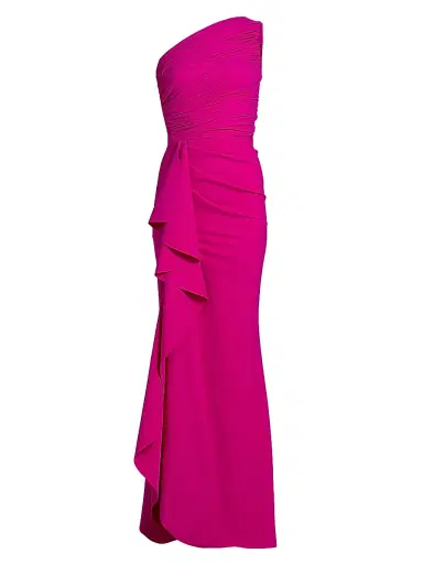 Chiara Boni La Petite Robe Women's Aziza Ruched One-Shoulder Gown | Thumbnail 1