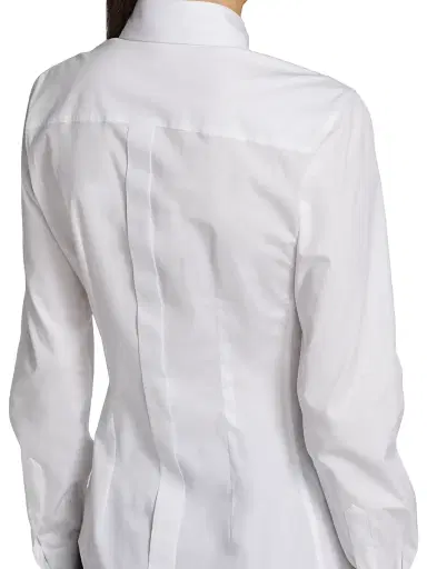 Dolce & Gabbana Women's Stretch-Poplin Button-Down Shirt - Optical White - Size 14 | Thumbnail 5 Dolce & Gabbana Women's Stretch-Poplin Button-Down Shirt - Optical White - Size 14 | Thumbnail 5
