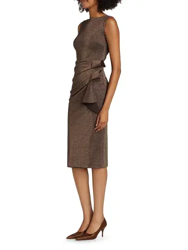 Chiara Boni La Petite Robe Women's Tradrum Metallic Jersey Midi-Dress | Thumbnail 4