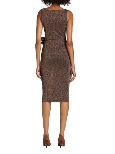 Chiara Boni La Petite Robe Women's Tradrum Metallic Jersey Midi-Dress | Thumbnail 5