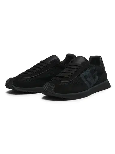 Dolce & Gabbana Men's Aria DG Logo Low-Top Sneakers - Nero Nero - Size 13 | Thumbnail 2