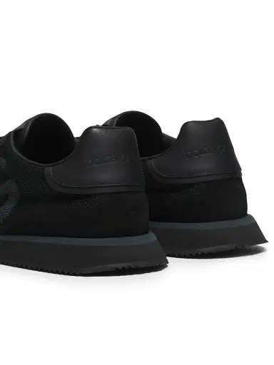 Dolce & Gabbana Men's Aria DG Logo Low-Top Sneakers - Nero Nero - Size 13 | Thumbnail 3