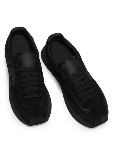 Dolce & Gabbana Men's Aria DG Logo Low-Top Sneakers - Nero Nero - Size 13 | Thumbnail 4