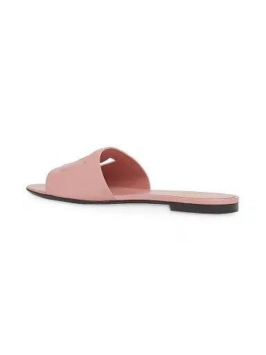 Dolce & Gabbana Women's DG Interlocked Leather Sandals - Light Pink - Size 11 | Thumbnail 4