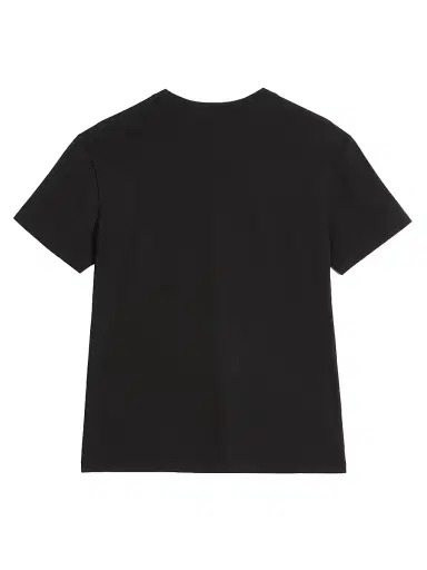 Valentino Garavani Men's Cotton T-Shirt with VLogo Patch - Black - Size XS | Thumbnail 2