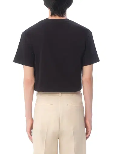 Valentino Garavani Men's Cotton T-Shirt with VLogo Patch - Black - Size XS | Thumbnail 5