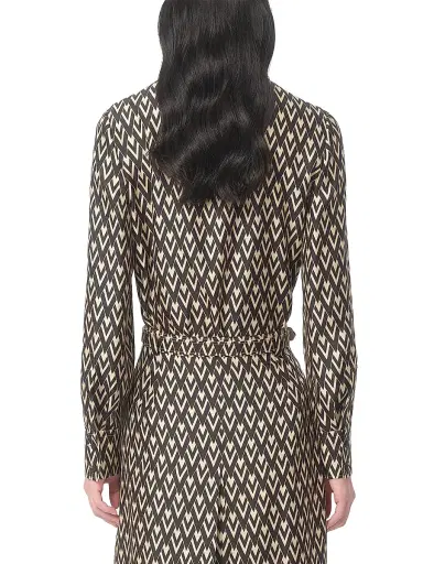 Valentino Garavani Women's Toute La V Twill Shirt - Black | Thumbnail 4