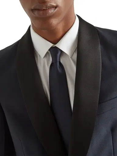 Prada Men's Satin Tie - Blue | Thumbnail 2