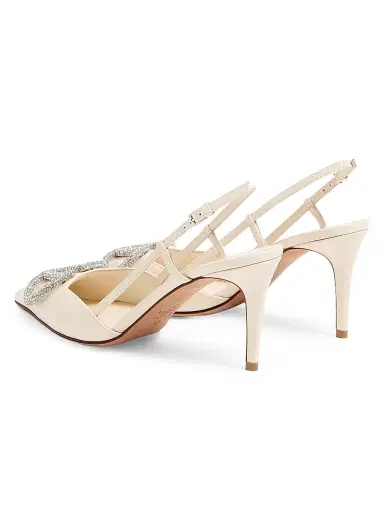 Valentino Garavani Women's VLogo Signature Slingback Pumps 80MM | Thumbnail 3 Valentino Garavani Women's VLogo Signature Slingback Pumps 80MM | Thumbnail 3