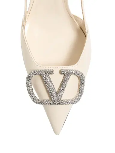 Valentino Garavani Women's VLogo Signature Slingback Pumps 80MM | Thumbnail 5 Valentino Garavani Women's VLogo Signature Slingback Pumps 80MM | Thumbnail 5