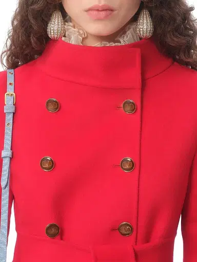 Valentino Garavani Women's Compact Drap Coat - Paris | Thumbnail 6
