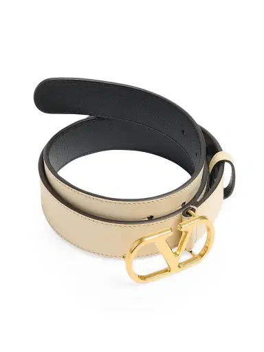 Valentino Garavani Women's VLogo Signature Belt in Shiny Calfskin 30MM | Thumbnail 3