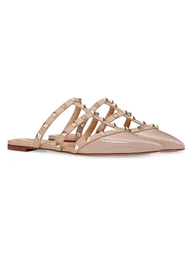 Valentino Garavani Women's Rockstud Patent-Leather Mules | Thumbnail 2 Valentino Garavani Women's Rockstud Patent-Leather Mules | Thumbnail 2
