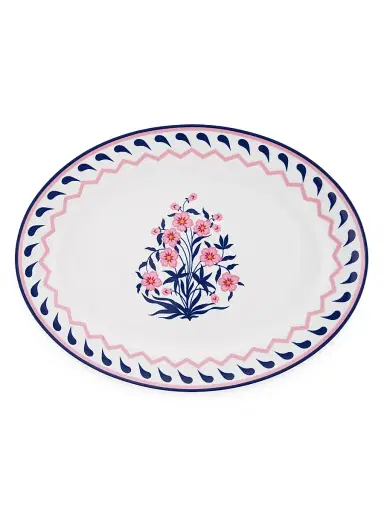 Aquazzura Jaipur Oval Platter - Pink Blue | Thumbnail 1 Aquazzura Jaipur Oval Platter - Pink Blue | Thumbnail 1