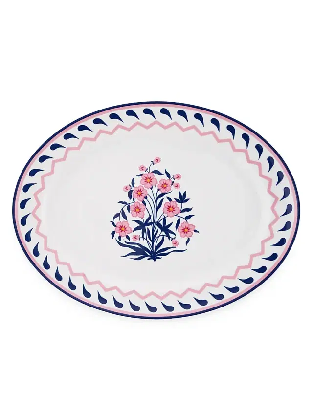 Aquazzura Jaipur Oval Platter - Pink Blue