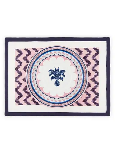 Aquazzura Jaipur 2-Piece Linen Placemat Set - Pink Blue | Thumbnail 2 Aquazzura Jaipur 2-Piece Linen Placemat Set - Pink Blue | Thumbnail 2
