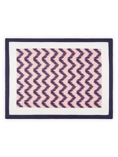 Aquazzura Jaipur 2-Piece Linen Placemat Set - Pink Blue | Thumbnail 1 Aquazzura Jaipur 2-Piece Linen Placemat Set - Pink Blue | Thumbnail 1
