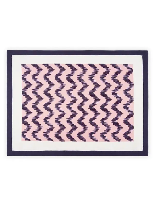 Aquazzura Jaipur 2-Piece Linen Placemat Set - Pink Blue