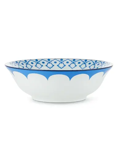 Aquazzura Jaipur Round Salad Bowl - Blue | Thumbnail 1 Aquazzura Jaipur Round Salad Bowl - Blue | Thumbnail 1