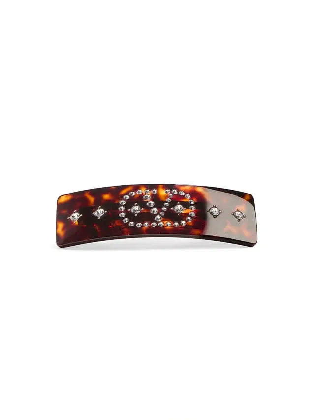 Valentino Garavani Women's VLogo Signature Hair Clip in Resin, Metal and Crystals - Multicolored