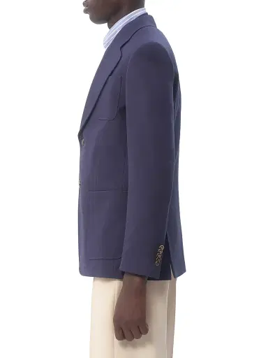 Valentino Garavani Men's Single-Breasted Wool Gabardine Jacket | Thumbnail 3 Valentino Garavani Men's Single-Breasted Wool Gabardine Jacket | Thumbnail 3