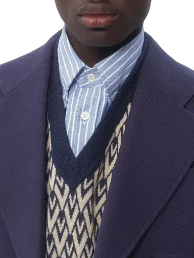 Valentino Garavani Men's Single-Breasted Wool Gabardine Jacket | Thumbnail 5 Valentino Garavani Men's Single-Breasted Wool Gabardine Jacket | Thumbnail 5