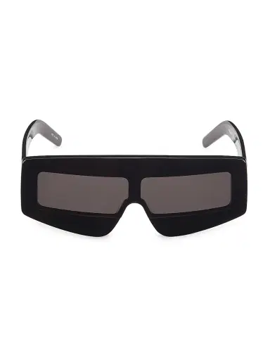 Rick Owens Men's Phleg Rectangular Sunglasses - Black | Thumbnail 2
