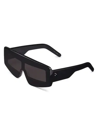 Rick Owens Men's Phleg Rectangular Sunglasses - Black | Thumbnail 1