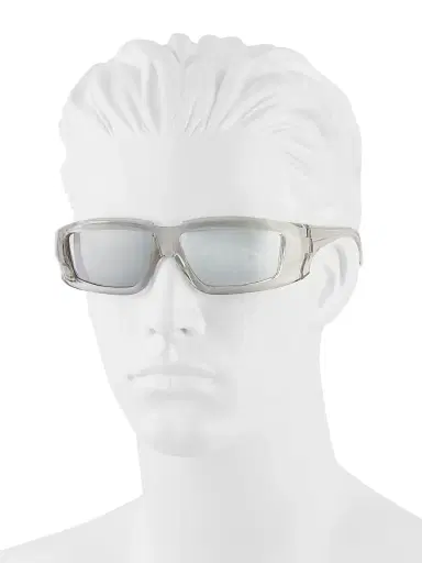 Rick Owens Men's 55MM Rick Rectangular Sunglasses - Silver | Thumbnail 4