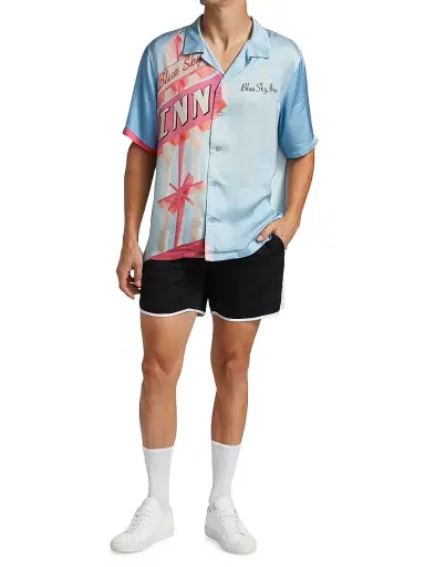 Blue Sky Inn Men's Waiter Elastic Waistband Shorts - Black - Size XL | Thumbnail 2