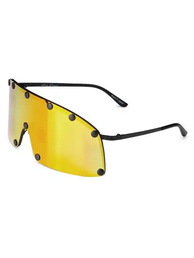 Rick Owens Men's Shield 80MM Rectangular Sunglasses - Black Rainbow | Thumbnail 1 Rick Owens Men's Shield 80MM Rectangular Sunglasses - Black Rainbow | Thumbnail 1