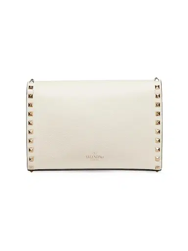 Valentino Garavani Women's Small Rockstud Grainy Calfskin Crossbody Bag - Light Ivory | Thumbnail 3