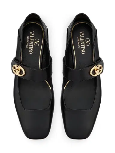 Valentino Garavani Women's VLogo Locker Mary Jane Ballerina Flats - | Thumbnail 4 Valentino Garavani Women's VLogo Locker Mary Jane Ballerina Flats - | Thumbnail 4