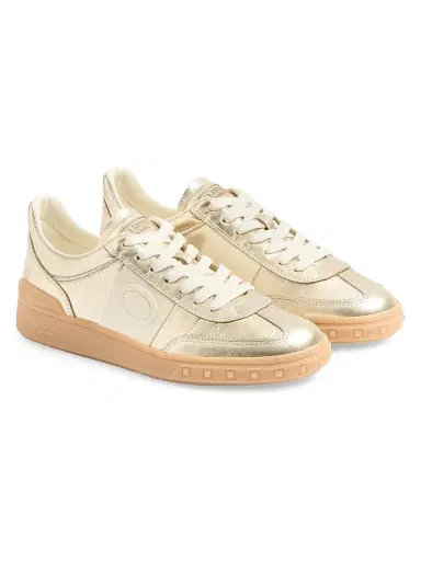 Valentino Garavani Women's Upvillage Leather Trainer Sneakers - White Platinium - Size 10.5 | Thumbnail 2