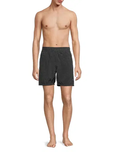 Stone Island Men's Solid Swim Trunks - Black | Thumbnail 2