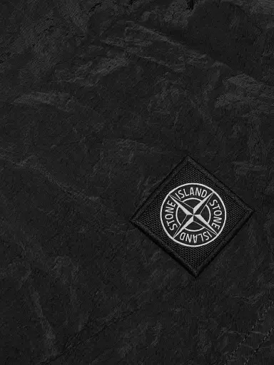 Stone Island Men's Solid Swim Trunks - Black | Thumbnail 6