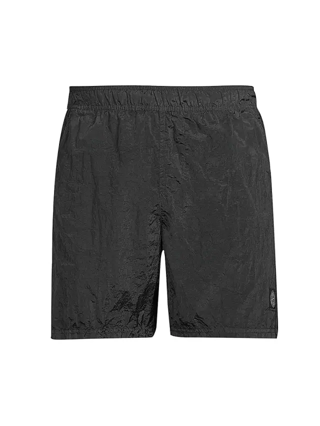 Stone Island Men's Solid Swim Trunks - Black