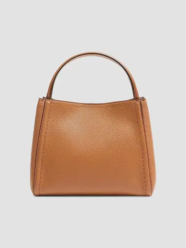 Valentino Garavani Women's Alltime Medium Handbag in Grainy Calfskin - Brown | Thumbnail 4
