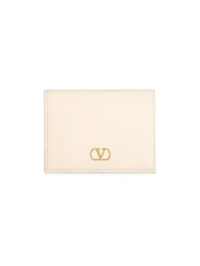 Women's VLogo Signature Grainy Calfskin Wallet - Light