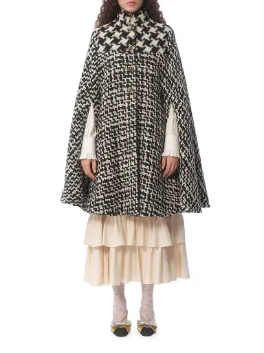 Valentino Garavani Women's Geometric Tweed Cape | Thumbnail 8 Valentino Garavani Women's Geometric Tweed Cape | Thumbnail 8