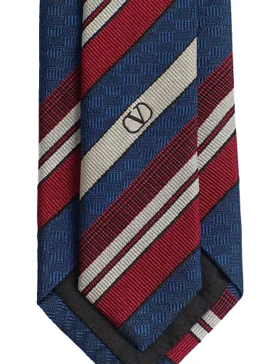 Valentino Garavani Men's Valentie Striped Silk Tie | Thumbnail 3 Valentino Garavani Men's Valentie Striped Silk Tie | Thumbnail 3