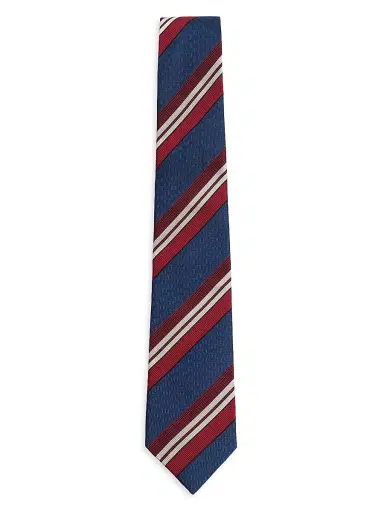 Valentino Garavani Men's Valentie Striped Silk Tie | Thumbnail 1 Valentino Garavani Men's Valentie Striped Silk Tie | Thumbnail 1