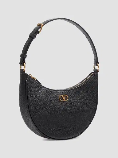 Valentino Garavani Women's VLogo Signature Mini Hobo Bag in Grainy Calfskin | Thumbnail 2