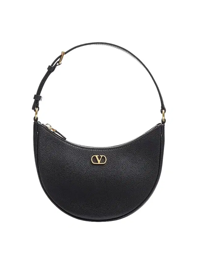 Valentino Garavani Women's VLogo Signature Mini Hobo Bag in Grainy Calfskin - Black