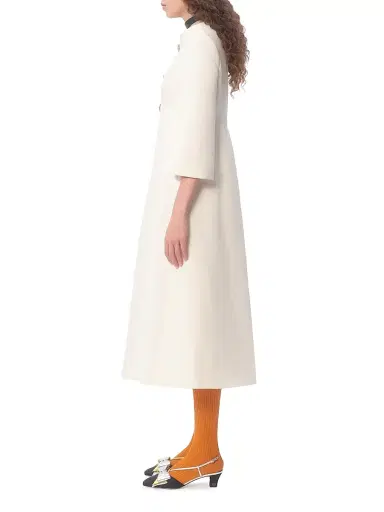 Valentino Garavani Women's Crepe Couture Midi Dress - Ivory - Size 2 | Thumbnail 3