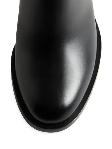 Valentino Garavani Women's VLogo Signature Calfskin Ankle Boots - Black - Size 9.5 | Thumbnail 5