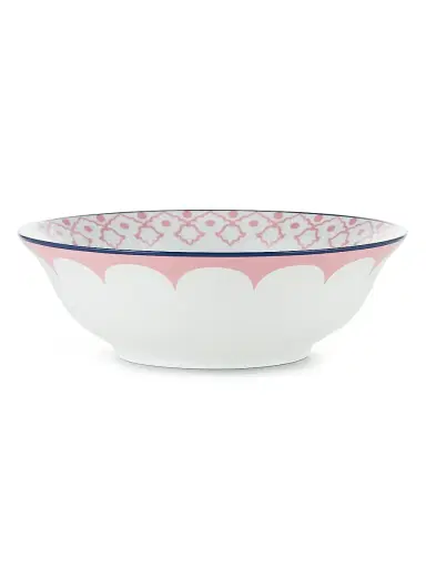 Aquazzura Jaipur Round Salad Bowl - Pink Blue | Thumbnail 1 Aquazzura Jaipur Round Salad Bowl - Pink Blue | Thumbnail 1