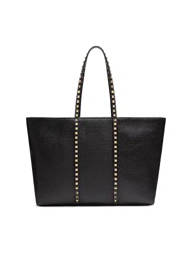 Valentino Garavani Women's Rockstud Shopping Tote Bag in Grainy Calfskin | Thumbnail 1 Valentino Garavani Women's Rockstud Shopping Tote Bag in Grainy Calfskin | Thumbnail 1