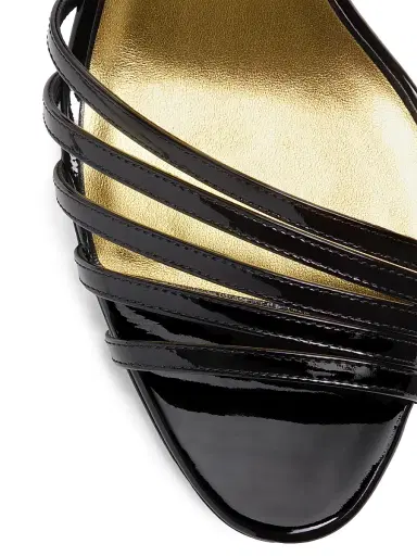 Valentino Garavani Women's Ladycrush 8MM Patent Leather Sandals with Crystals - Black | Thumbnail 6